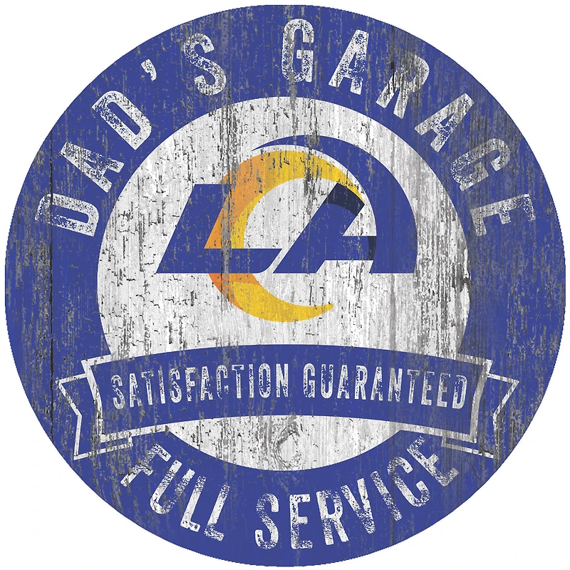 Los Angeles Rams 12" x 12" Dad's Garage Sign