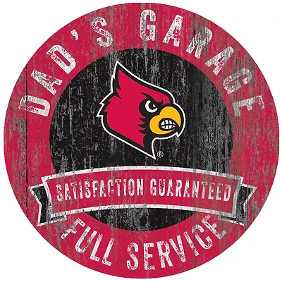 Louisville Cardinals 12" x 12" Dad's Garage Sign