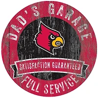 Louisville Cardinals 12" x 12" Dad's Garage Sign
