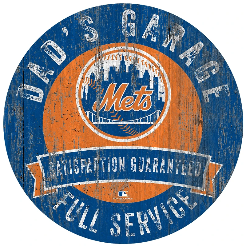 New York Mets 12" x 12" Dad's Garage Sign