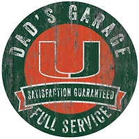 Miami Hurricanes 12" x 12" Dad's Garage Sign