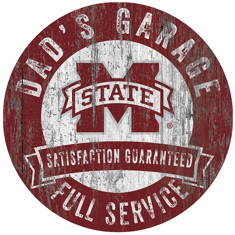 Mississippi State Bulldogs 12" x 12" Dad's Garage Sign