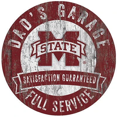 Mississippi State Bulldogs 12" x 12" Dad's Garage Sign