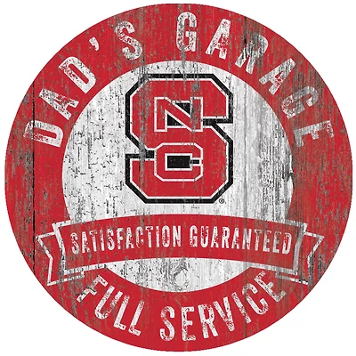 NC State Wolfpack 12" x 12" Dad's Garage Sign