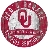 Oklahoma Sooners 12" x 12" Dad's Garage Sign