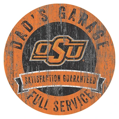 Oklahoma State Cowboys 12" x 12" Dad's Garage Sign