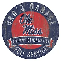 Ole Miss Rebels 12" x 12" Dad's Garage Sign
