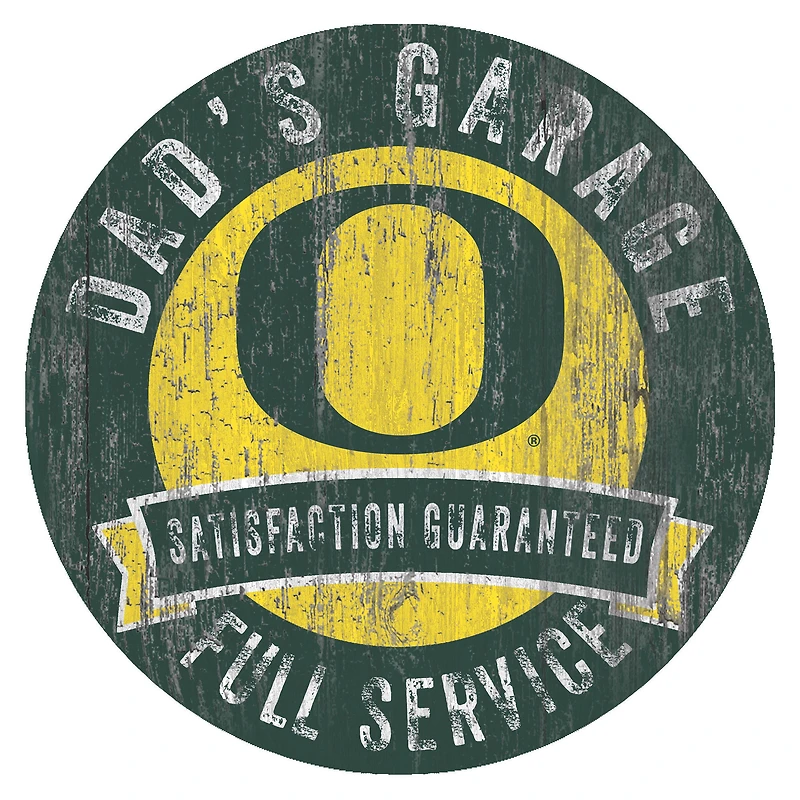 Oregon Ducks 12" x 12" Dad's Garage Sign