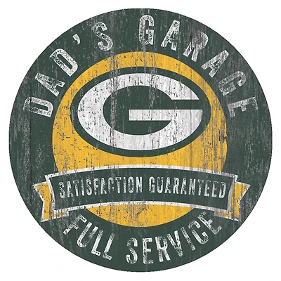 Green Bay Packers 12" x 12" Dad's Garage Sign