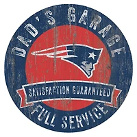 New England Patriots 12" x 12" Dad's Garage Sign