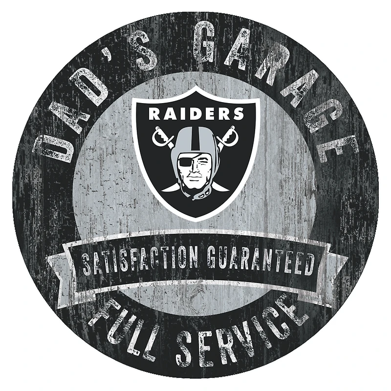 Las Vegas Raiders 12" x 12" Dad's Garage Sign