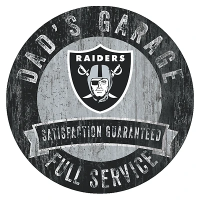 Las Vegas Raiders 12" x 12" Dad's Garage Sign