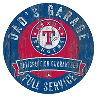 Texas Rangers 12" x 12" Dad's Garage Sign