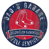 Boston Red Sox 12" x 12" Dad's Garage Sign