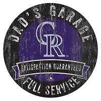 Colorado Rockies 12" x 12" Dad's Garage Sign