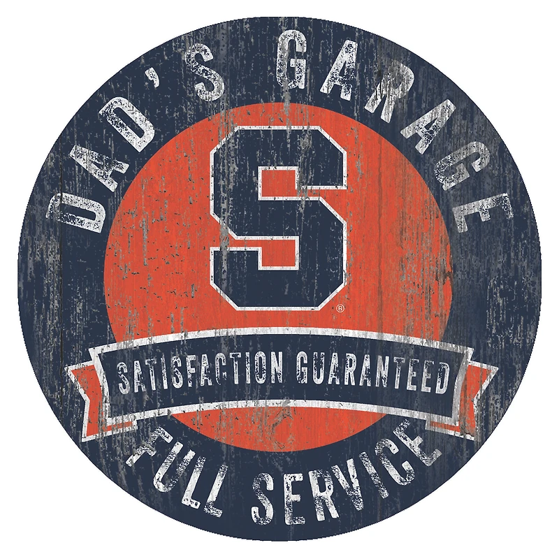 Syracuse Orange 12" x 12" Dad's Garage Sign