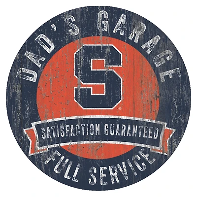 Syracuse Orange 12" x 12" Dad's Garage Sign