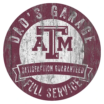 Texas A&M Aggies 12" x 12" Dad's Garage Sign