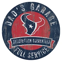 Houston Texans 12" x 12" Dad's Garage Sign