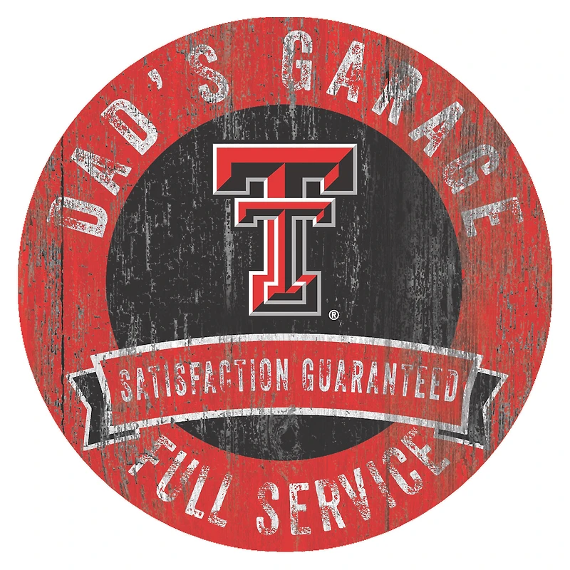 Texas Tech Red Raiders 12" x 12" Dad's Garage Sign