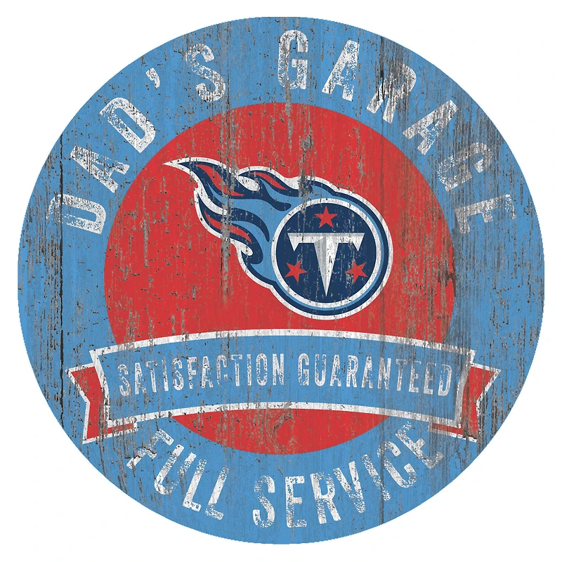 Tennessee Titans 12" x 12" Dad's Garage Sign