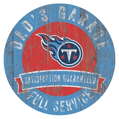 Tennessee Titans 12" x 12" Dad's Garage Sign