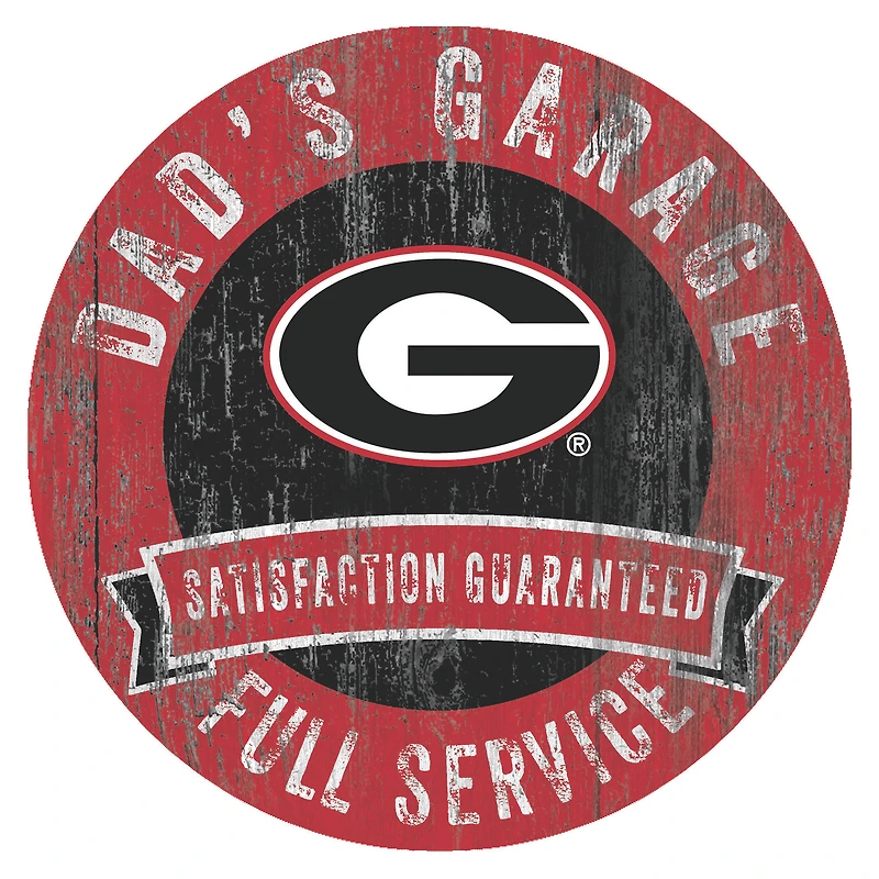 Georgia Bulldogs 12" x 12" Dad's Garage Sign