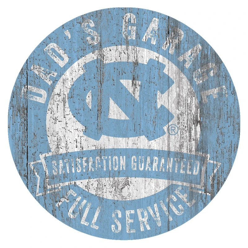 North Carolina Tar Heels 12" x 12" Dad's Garage Sign
