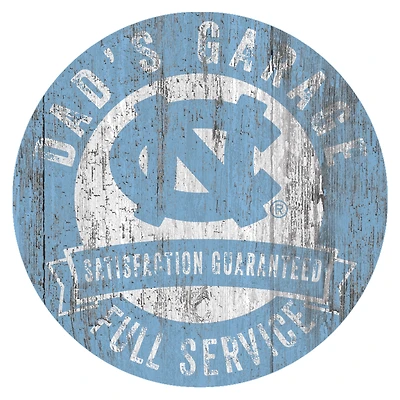 North Carolina Tar Heels 12" x 12" Dad's Garage Sign