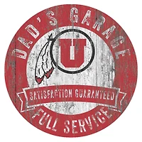 Utah Utes 12" x 12" Dad's Garage Sign