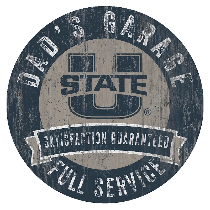 Utah State Aggies 12" x 12" Dad's Garage Sign