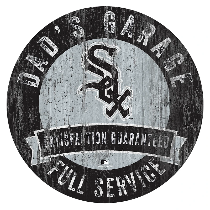 Chicago White Sox 12" x 12" Dad's Garage Sign