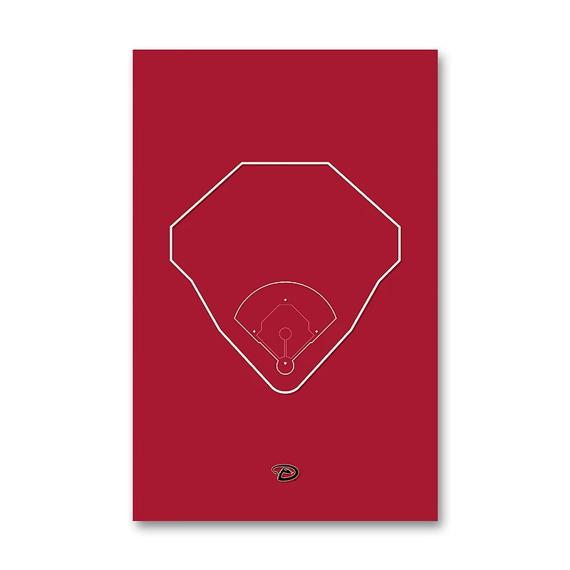 Arizona Diamondbacks Chase Field 11" x 17" Ballpark Outline Art Poster