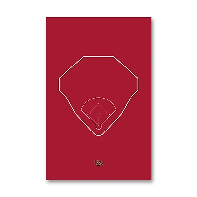 Arizona Diamondbacks Chase Field 11" x 17" Ballpark Outline Art Poster
