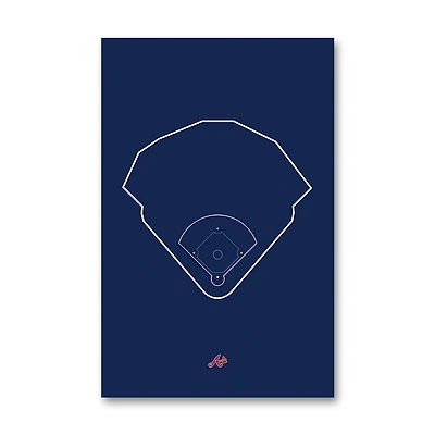 Atlanta Braves SunTrust Park 11" x 17" Ballpark Outline Art Poster