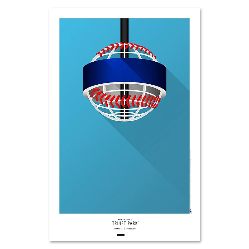 Atlanta Braves Truist Park 11" x 17" Minimalist Art Poster