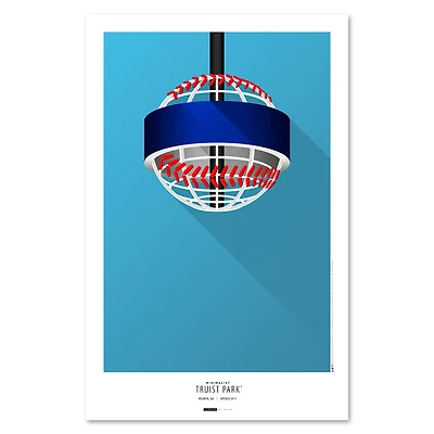 Atlanta Braves Truist Park 11" x 17" Minimalist Art Poster