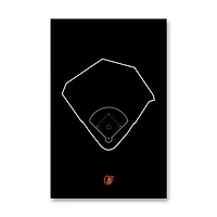 Baltimore Orioles Camden Yards 11" x 17" Ballpark Outline Art Poster