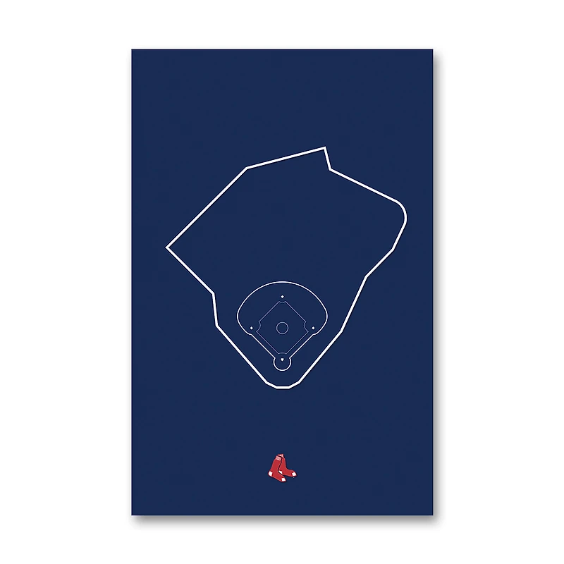 Boston Red Sox Fenway Park 11" x 17" Ballpark Outline Art Poster