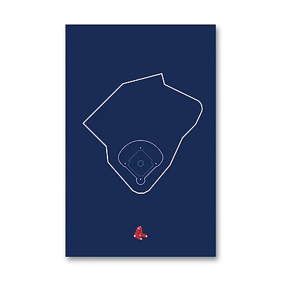 Boston Red Sox Fenway Park 11" x 17" Ballpark Outline Art Poster