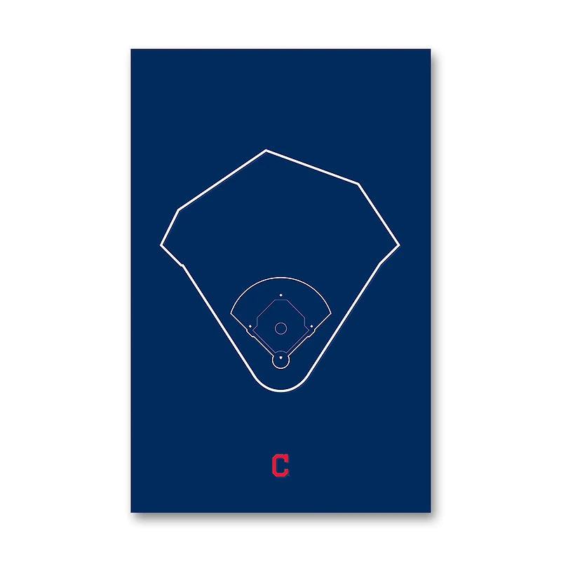 Cleveland Indians Progressive Field 11" x 17" Ballpark Outline Art Poster