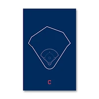Cleveland Indians Progressive Field 11" x 17" Ballpark Outline Art Poster