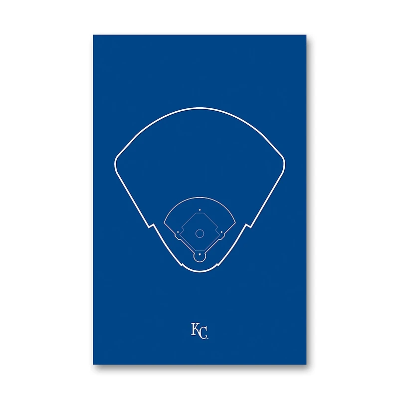 Kansas City Royals Kauffman Stadium 11" x 17" Ballpark Outline Art Poster