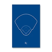 Kansas City Royals Kauffman Stadium 11" x 17" Ballpark Outline Art Poster