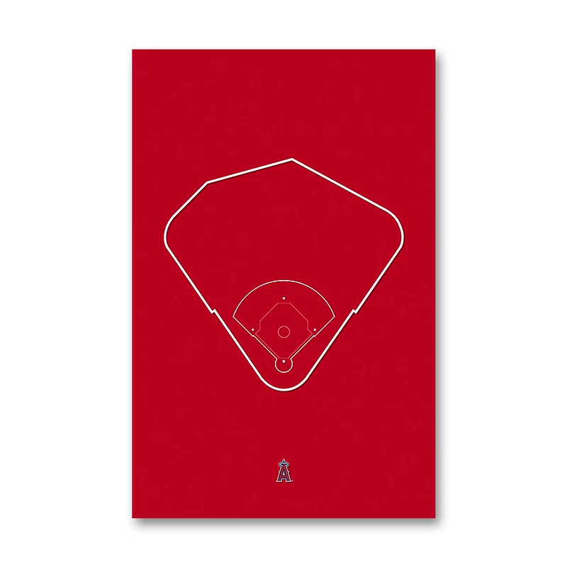 Los Angeles Angels Angel Stadium 11" x 17" Ballpark Outline Art Poster
