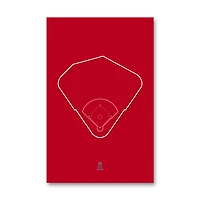 Los Angeles Angels Angel Stadium 11" x 17" Ballpark Outline Art Poster