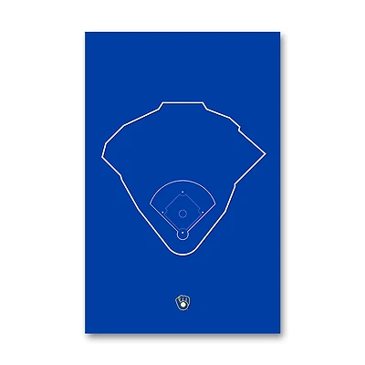 Milwaukee Brewers American Family Field 11'' x 17'' Ballpark Minimalist Art Print