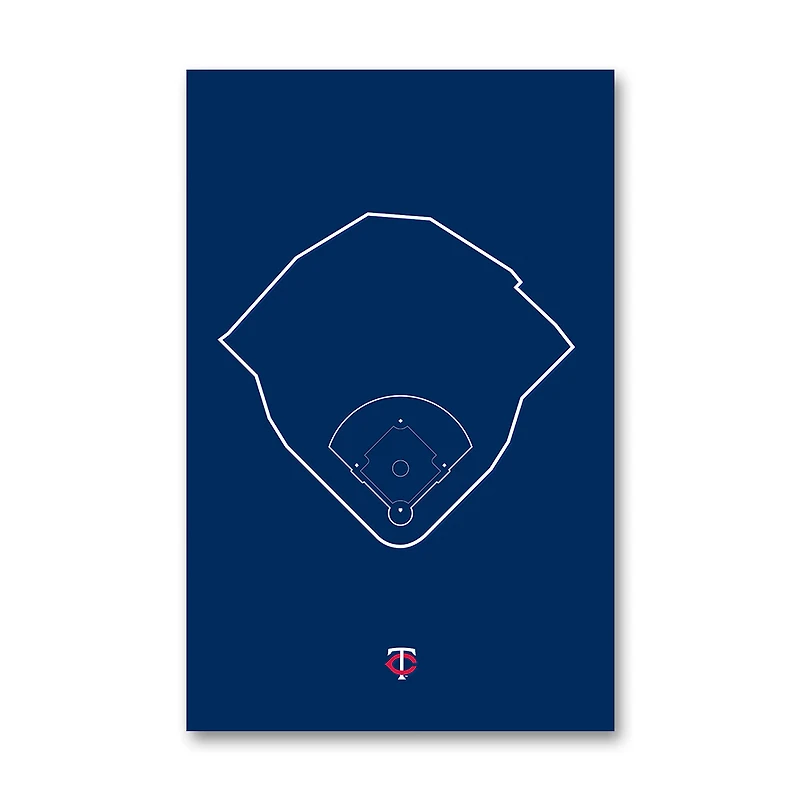 Minnesota Twins Target Field 11" x 17" Ballpark Outline Art Poster