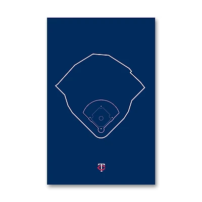 Minnesota Twins Target Field 11" x 17" Ballpark Outline Art Poster