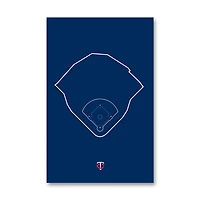 Minnesota Twins Target Field 11" x 17" Ballpark Outline Art Poster